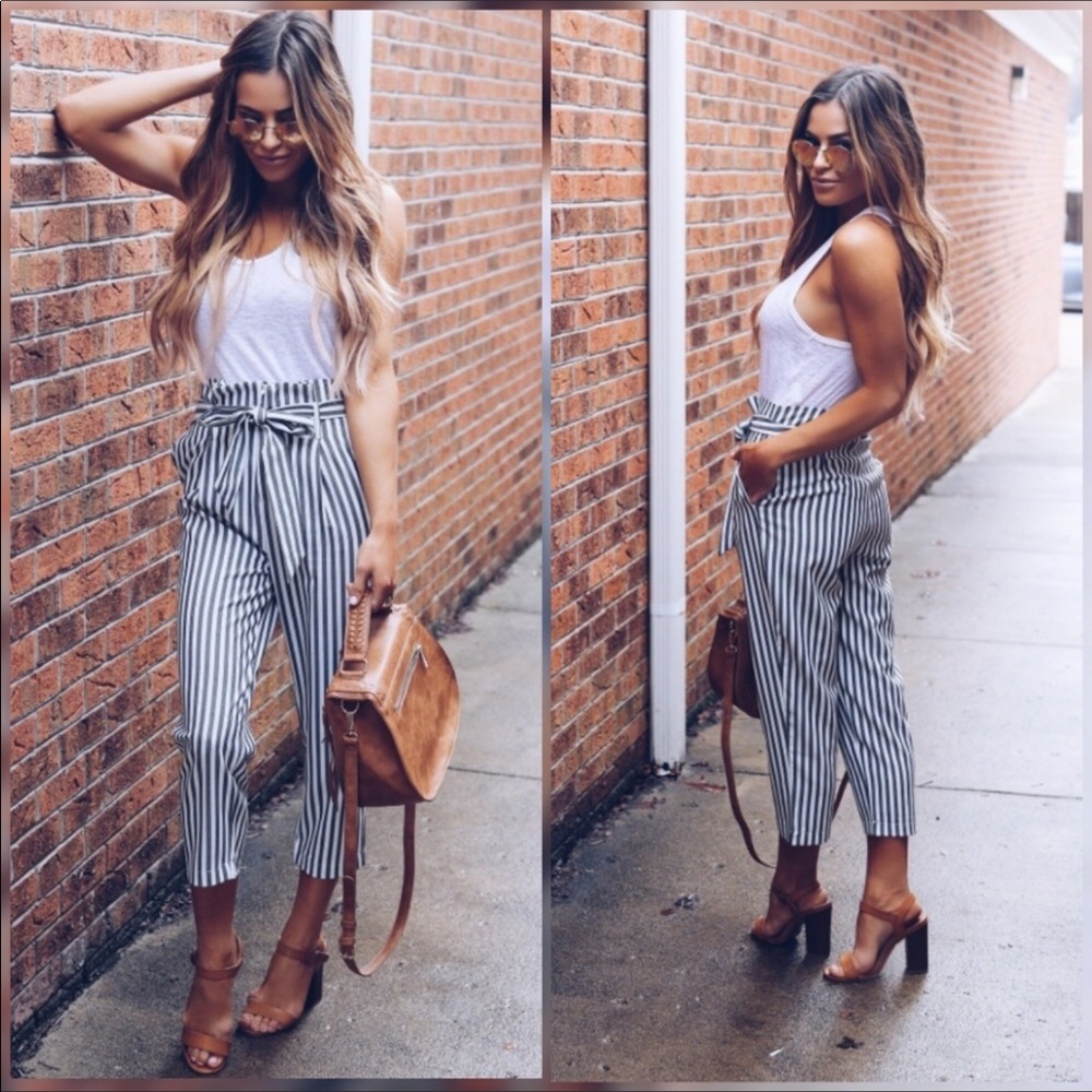 Striped tie pants - Picture 2 of 2
